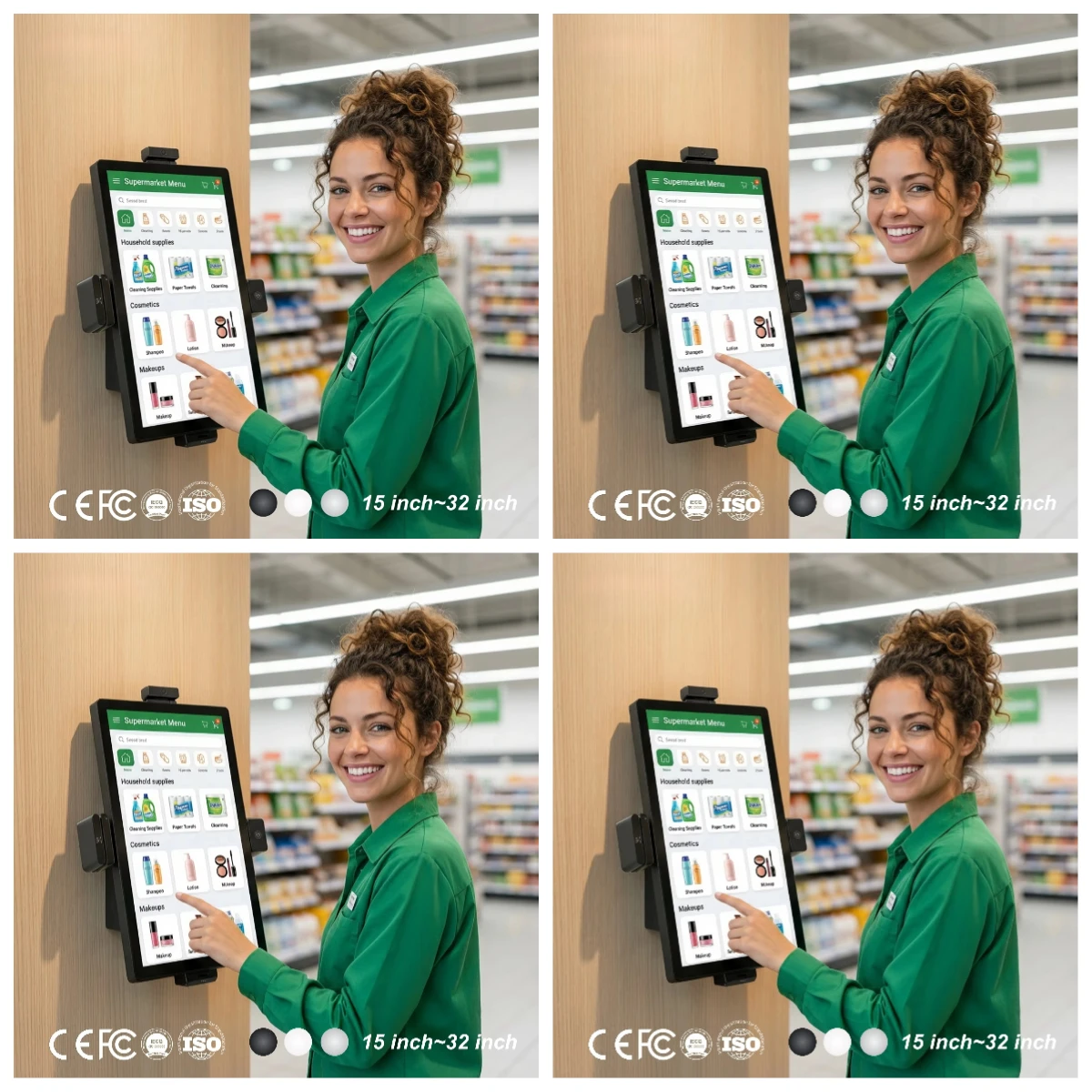 

21.5 Inch Wall Mounted Payment Kiosks Supermarket NFC Reader Toughened Glass Panel