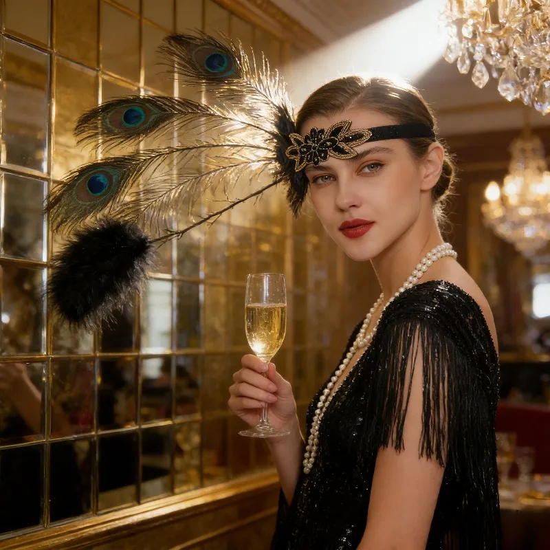 

1920s Gatsby Vintage Headband Handmade Hair Accessories Wedding Headdress Art Deco