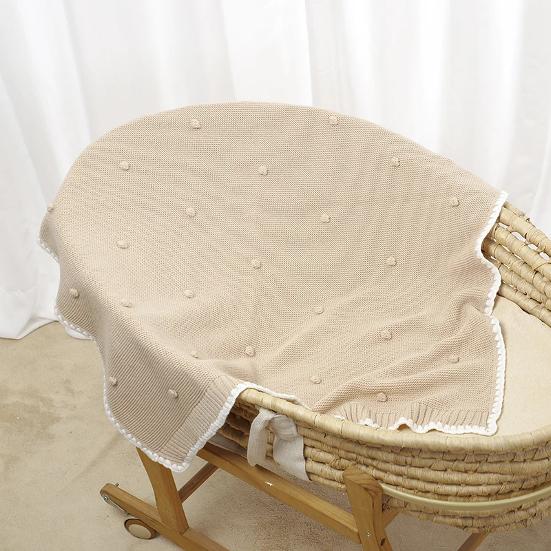 Infant Baby Blanket 90*70cm Srtoller Swaddling Super Soft Plaids Sleepsack Fashion Solid Dot Newborn Boy Girl Bedding Quilt Knit