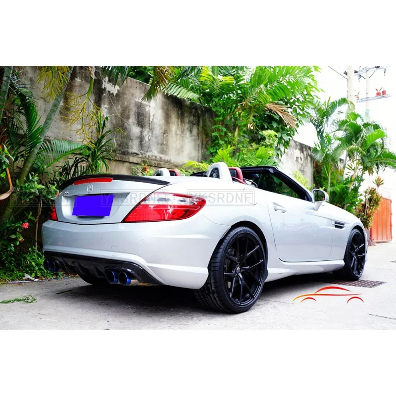 KLSHIRU Carbon Fiber Spoiler Rear Car Wing Bumper For Mercedes SLK class R172 SLK250 SLK200 SLK350 SLK55 2012