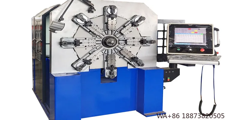 Componentes PLC Máquina automática de forjamento de metal CNC de 12 eixos CNC1260 2-6MM para enrolamento de mola de fio com motor e