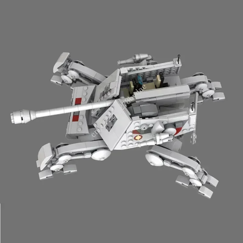 MOC – bataille spatiale tout-Terrain, Support d'artillerie, modèle de tourelle de marche, puzzle personnalisé, bricolage, jouets d'assemblage créatifs, cadeau, 644 pièces