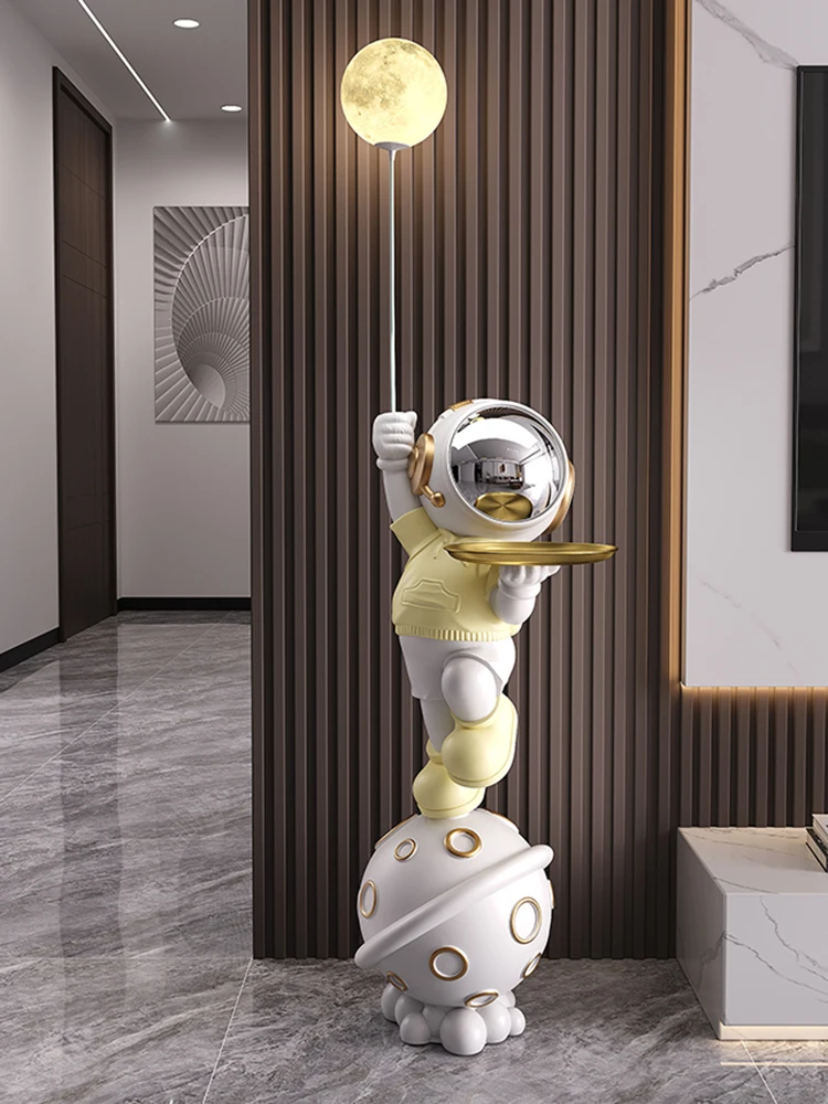 Astronaut Sculpture with Bluetooth Sound, Luxury Home Decoration, Living Room, TV Cabinet, Sofa Lamp Tray Statue, 139cm