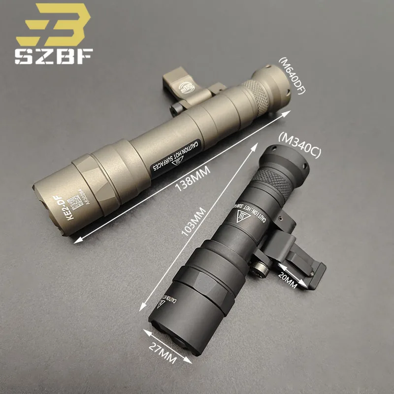 Tactical M640V M340V Strobe M340C Flashlight M640DF Scout Light 1400 Lumen LED Offset Mount Pressure Switch Hunting Weapon light