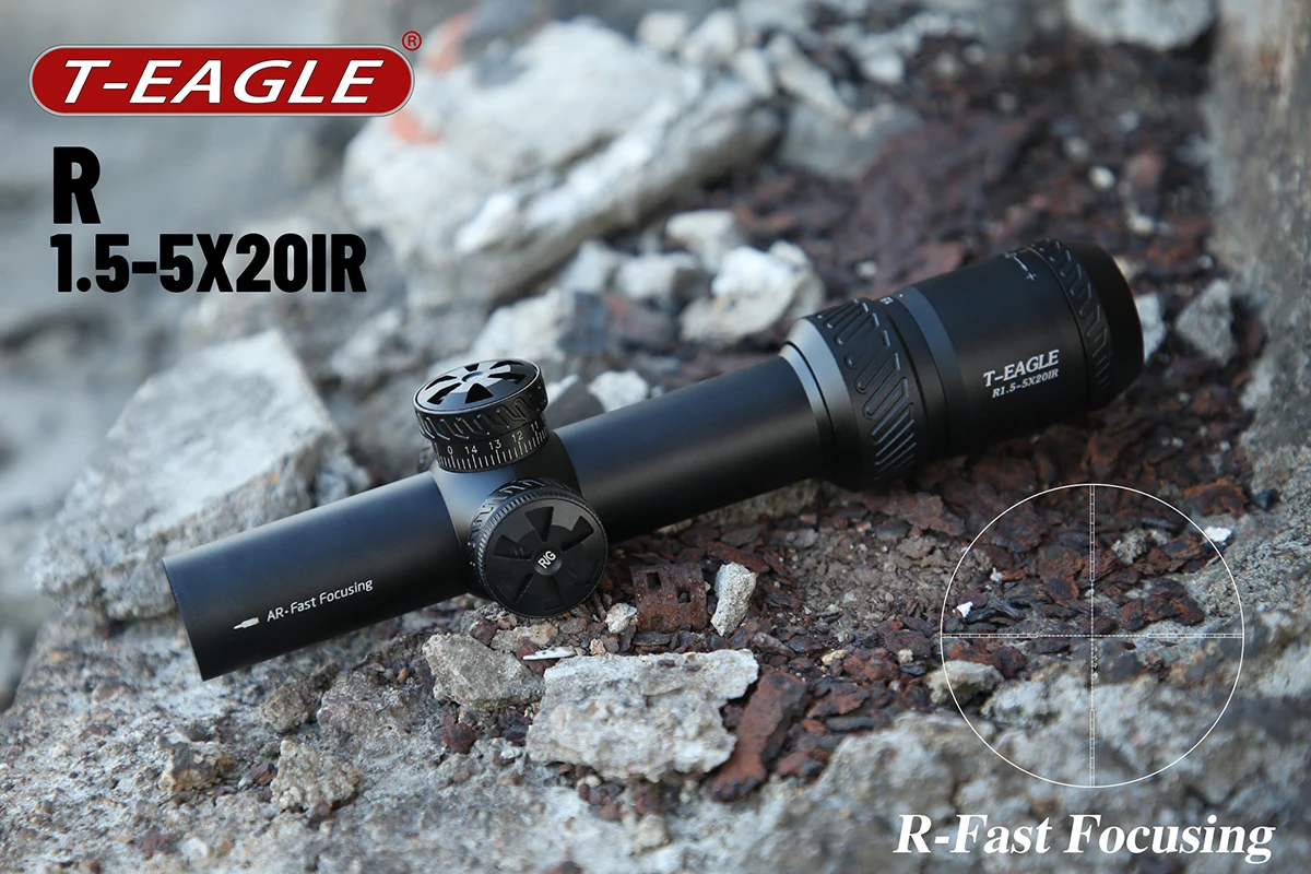 T-EAGLE Optical R1.5-5X20IR HK Hunting RiflesScope Tactical Rifle Scope Telescopic Gun Sight Shock Proof for Airsoft or Airgun