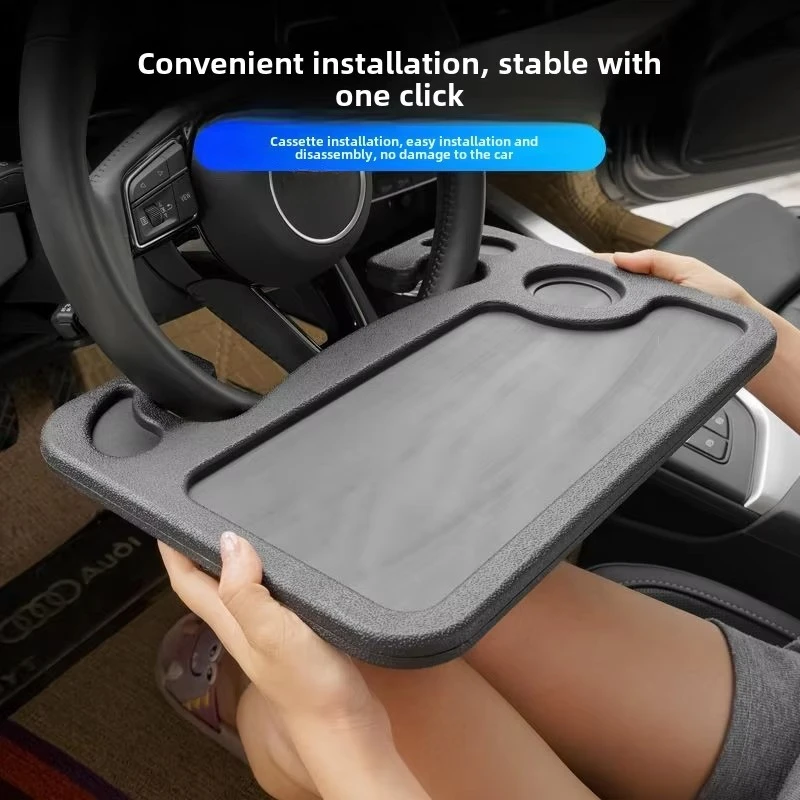 Portable Car Laptop Computer Desk Mount Stand Eat Work Car Steering Wheel Dining Table BracketDrink Food Coffee Tray Board