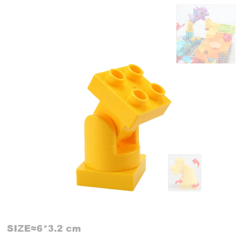 Großes Baustein-Zubehör, kompatibel mit Duplos-Häusern, Villen, Bauausrüstung, Drehverbindung, Kinder-Montageteile, Spielzeug
