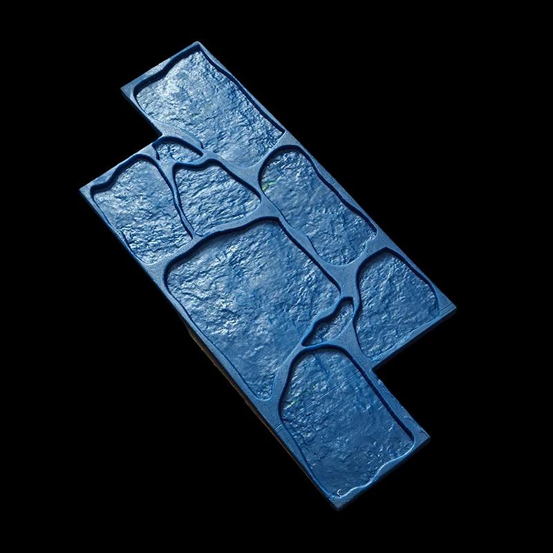 Cement Embossed Floor Paving Mold 72 * 30Cm Artistic Retro Cultural Stone Color Concrete Printing Decoration