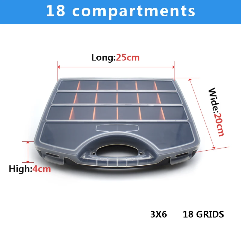 도구 상자 정리 및 보관 플라스틱 컨테이너 구획, 조정 가능한 분리형 가슴 케이스, 도구 하드웨어 패스너 나사