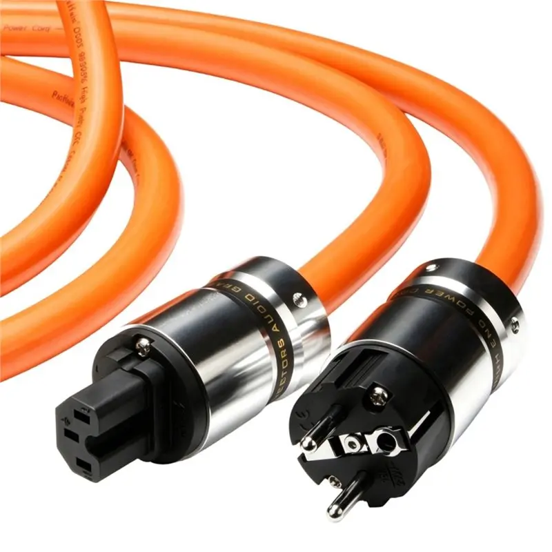 B50B-D505 OFC Audio Power Cable EU Hifi Power Cable Audiophile AC Power Cord 250V 16A For Amplifier Speaker Audio System EU Plug