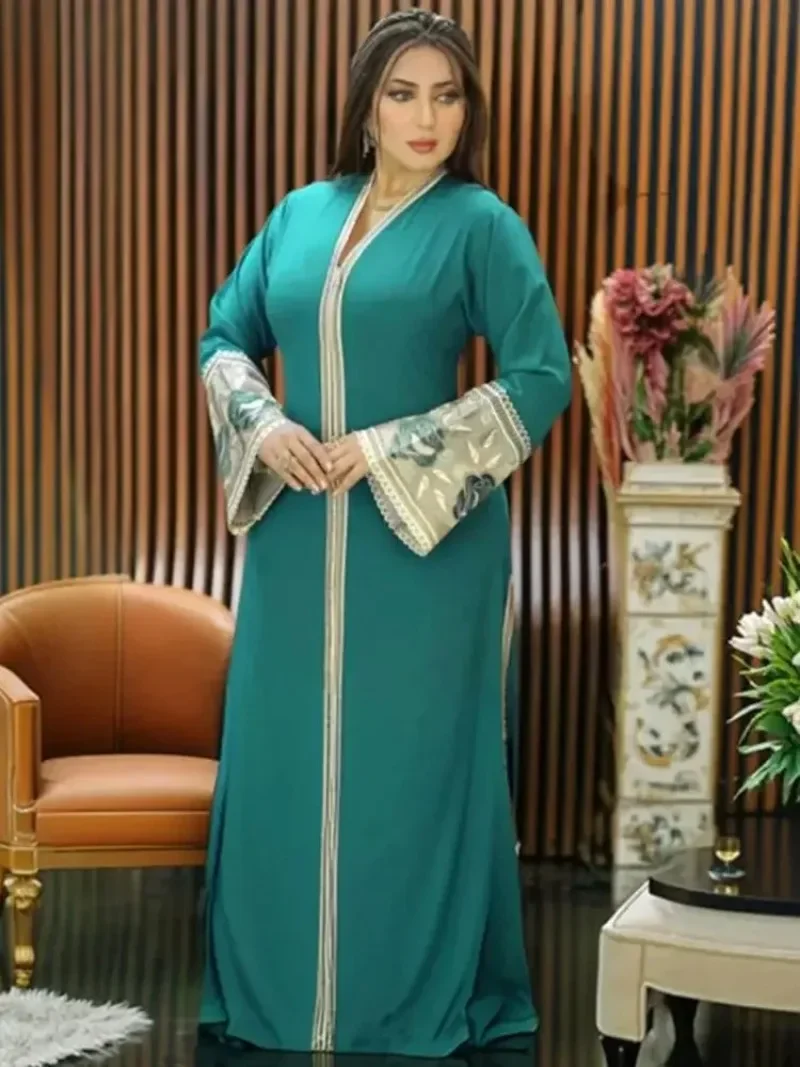

Abayas For Women Dubai Luxury 2025 African Muslim Fashion Dress Caftan Marocain Evening Party Dresses Kimono Robe Djellaba Femme