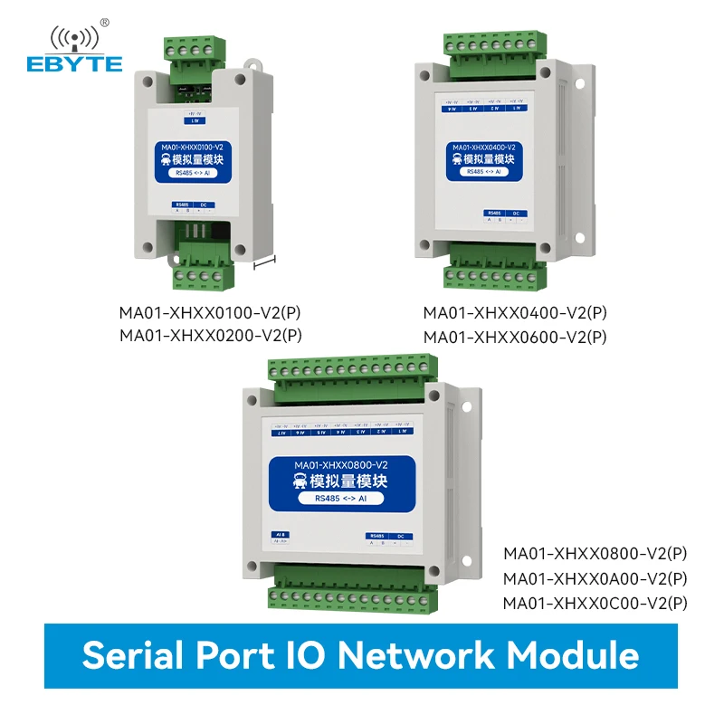 RS485 Communication MODBUS RTU Differential Analog Input Data Acquisition EBYTE MA01-XHXX-V2 Series Industrial-Grade