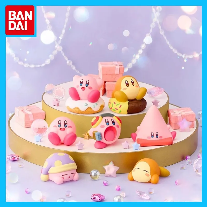 

Bandai Original Genuine Shokugan Kirby Doughnut Sleeping Friends Series Collectible Model Ornaments Toys for Boys Girls Gift