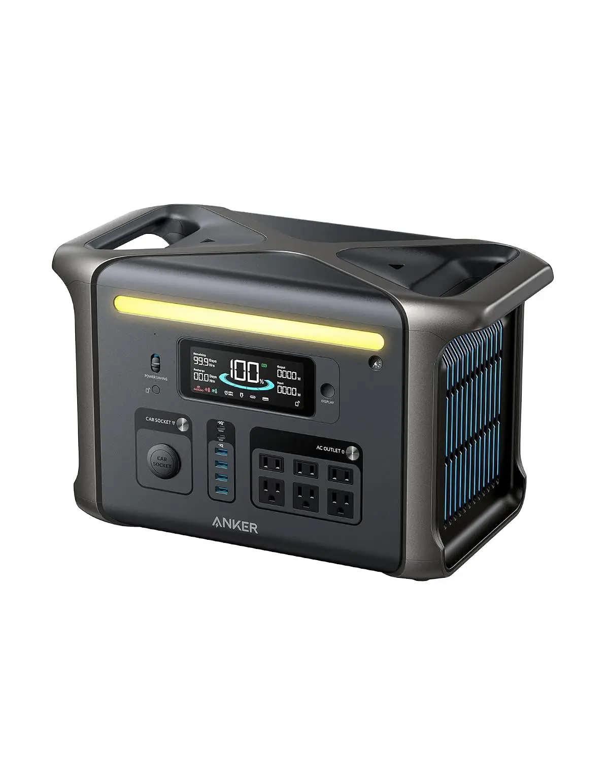Portable Power Station, 1,536Wh, 1,800W, for Home Use | Rugged PowerHouse Design, 1,536Wh LiFePO4 Battery,Custom
