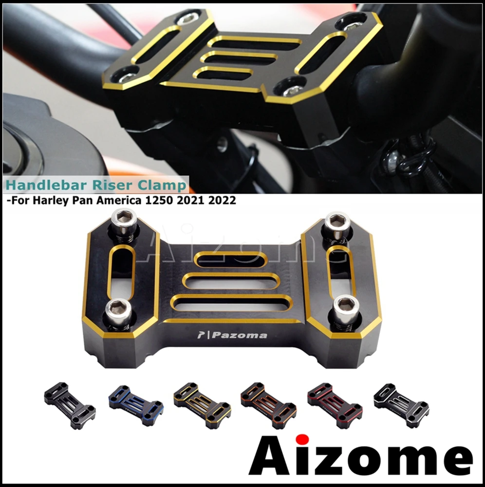 

Алюминиевый руль с ЧПУ для мотоцикла, верхний зажим, подъемная крышка для Harley Pan America 1250 RA1250 Special RA1250S 2021-2024