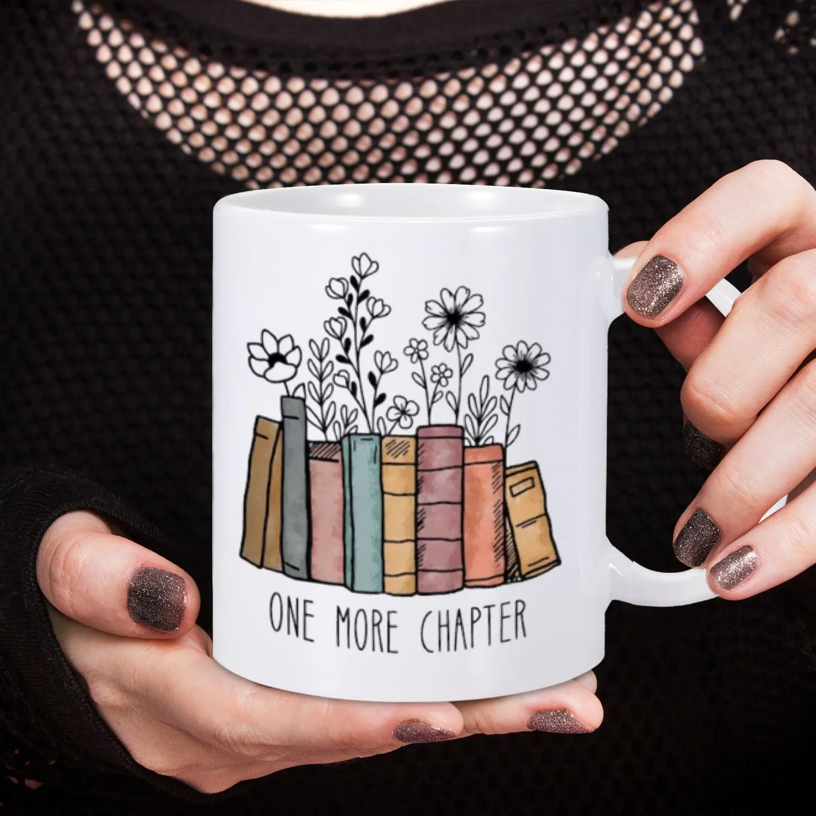 1PC 11oz Book Ceramic Coffee Mug Milk Tea Hot Water Cups Drinkware for Book Lover Coworker Friend Wife Husband Unique Gift