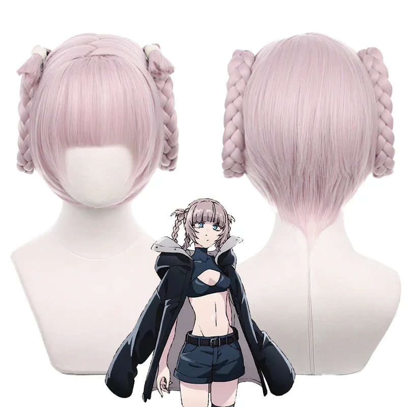 

Anime CALL OF THE NIGHT Nanakusa Nazuna Cosplay Wig Pink Braided Short Hair Heat Resistant Synthetic Wigs Carnival Props