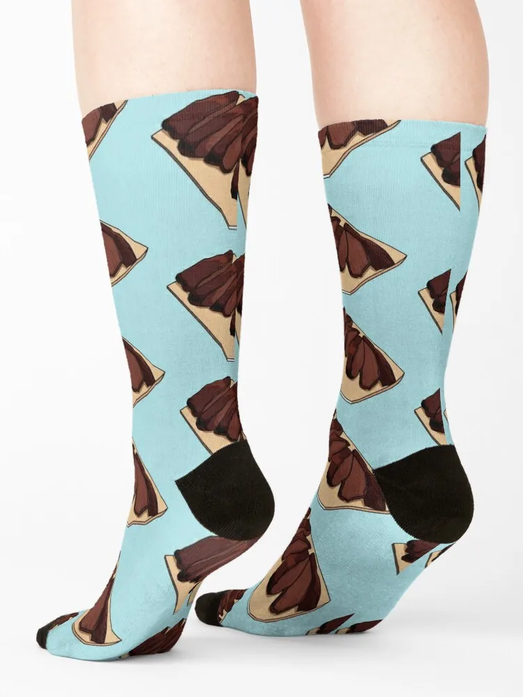 Beef brisket cartoon illustration Socks designer brand Sports valentine gift ideas Children's Male Socks Women's
