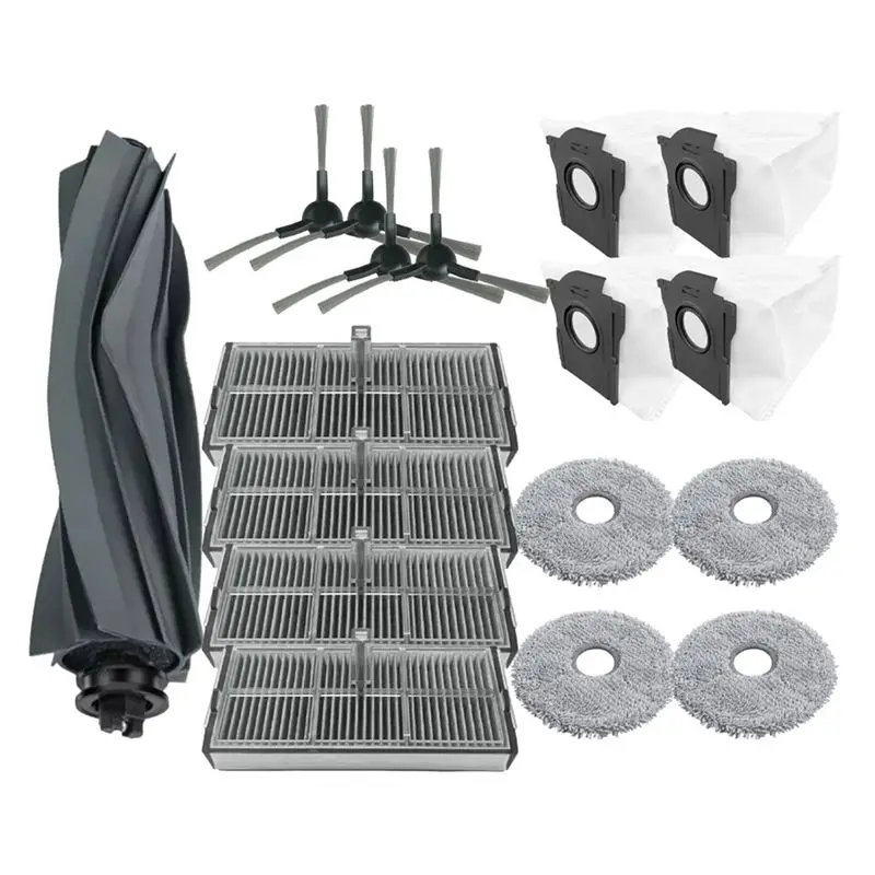 

Запасные части для Dreame Mova E30 Ultra: основная и боковые щетки, HEPA-фильтр, салфетки для швабры, мешок для пыли, аксессуары - ABQU