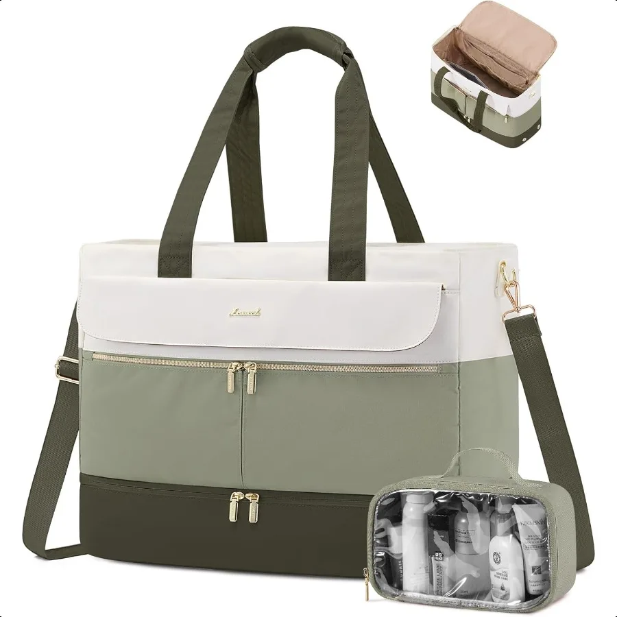 

Travel Duffle Bag for Women Wide Open Large Weekender Bags with Shoe Compartment Carry on Overnight Bags Hospital Bag for Women