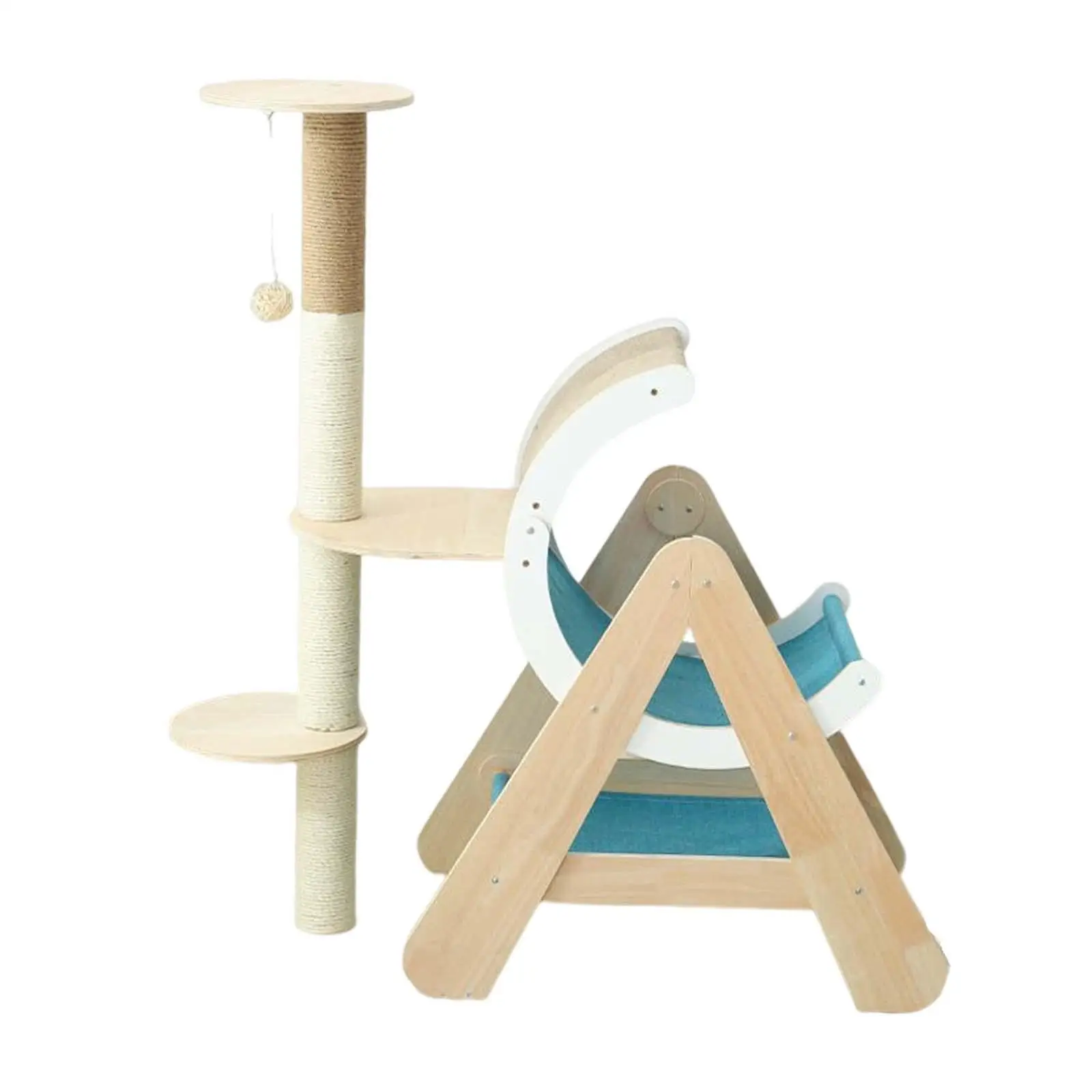 Multi Layer Cats Tree Protector Decor Scratching Column Interactive Toys Scratcher Activities Tower for Home Garden