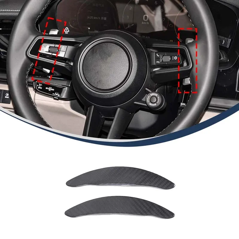

For Porsche Taycan/Panamera/macan/911/922 2021+ model shift paddles, car interior decoration paddles, real carbon fiber 2PCS