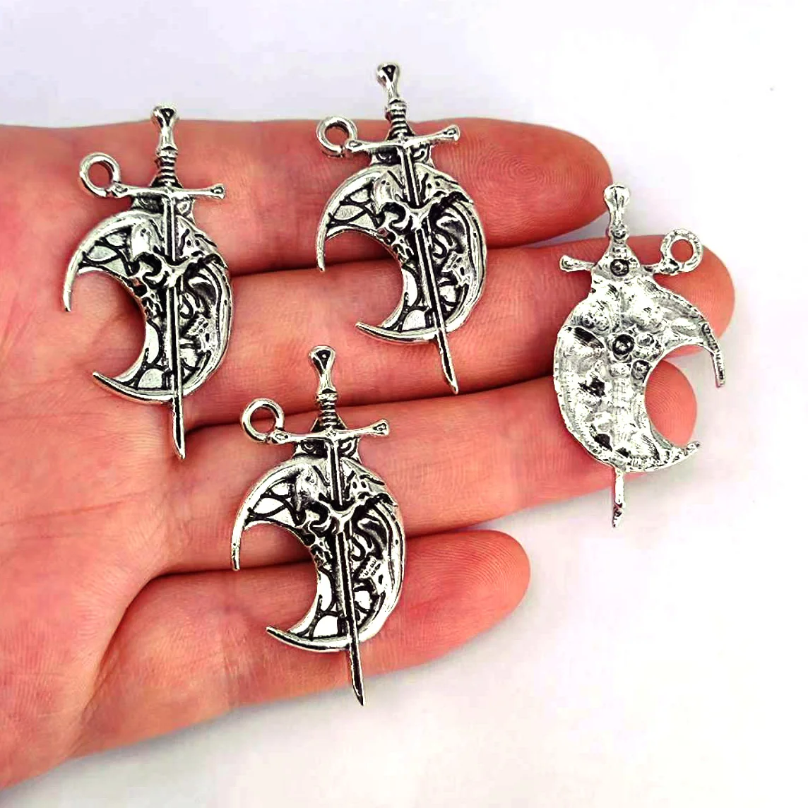 

50pcs free shipping Sword and shield charm making jewelry findings for DIY earring necklace