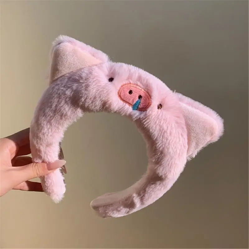 652F Women and Children Headwear Playfulness Hair Hoop Fashionable Plush Hairband for Girls and Kids