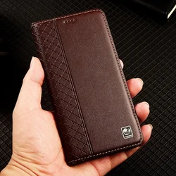 Nappa Real Leather Case For Sony Xperia 1 5 10 VI V IV II III Lite Business Wallet Cover Flip Phone Cases