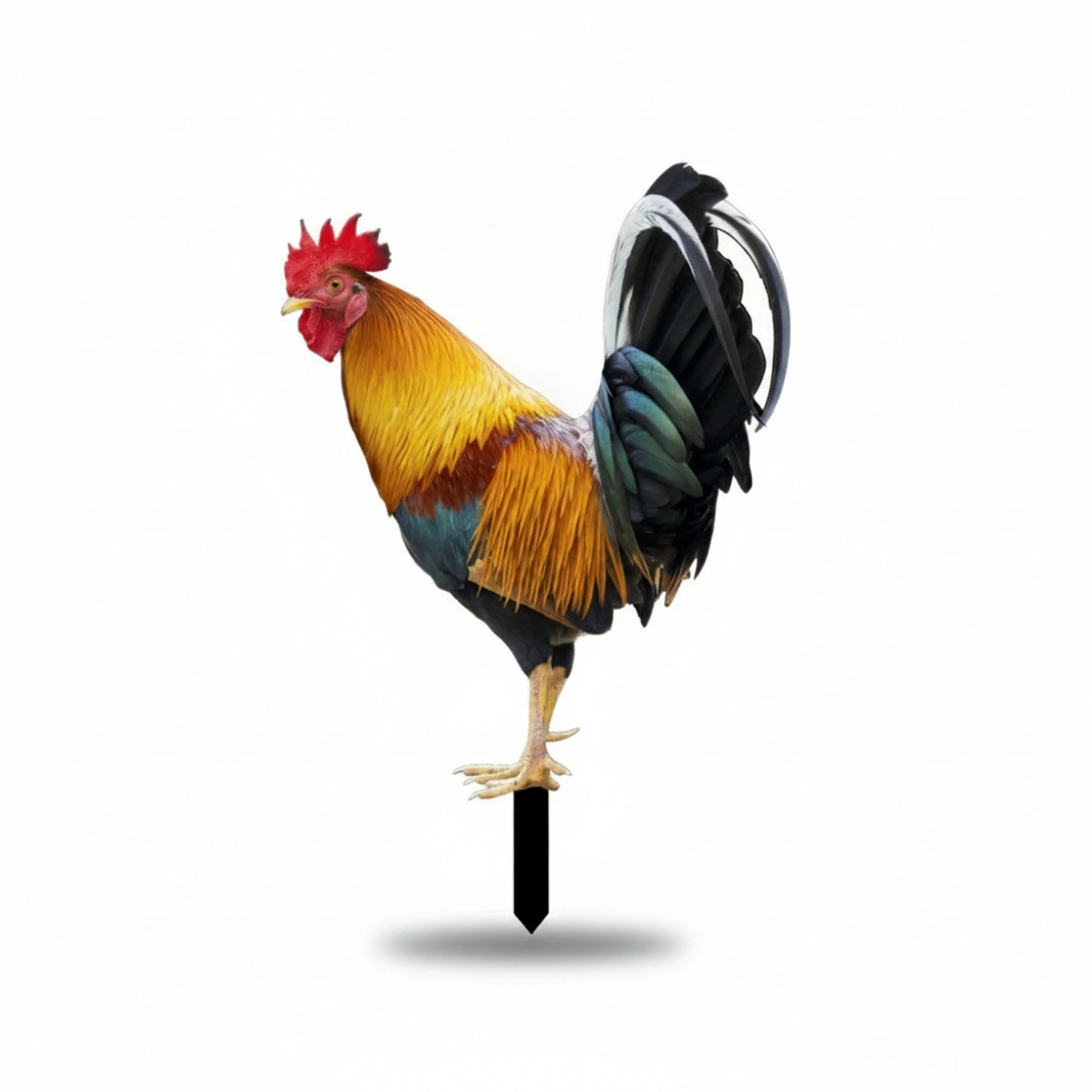 Rooster Garden Stake Colorful Rooster Yard Art Decor Sturdy Sturdy for Gardeners, Gardens, Lawns