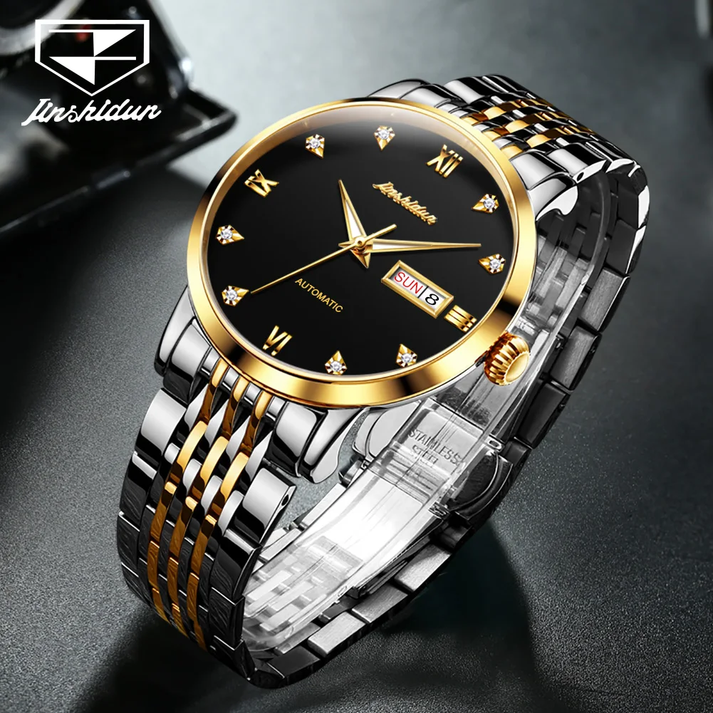 JSDUN Simple Casual Men Watch Best Selling Original Men's Wrist Watches Waterproof Luminous Automatic Mechanical Watch for Men