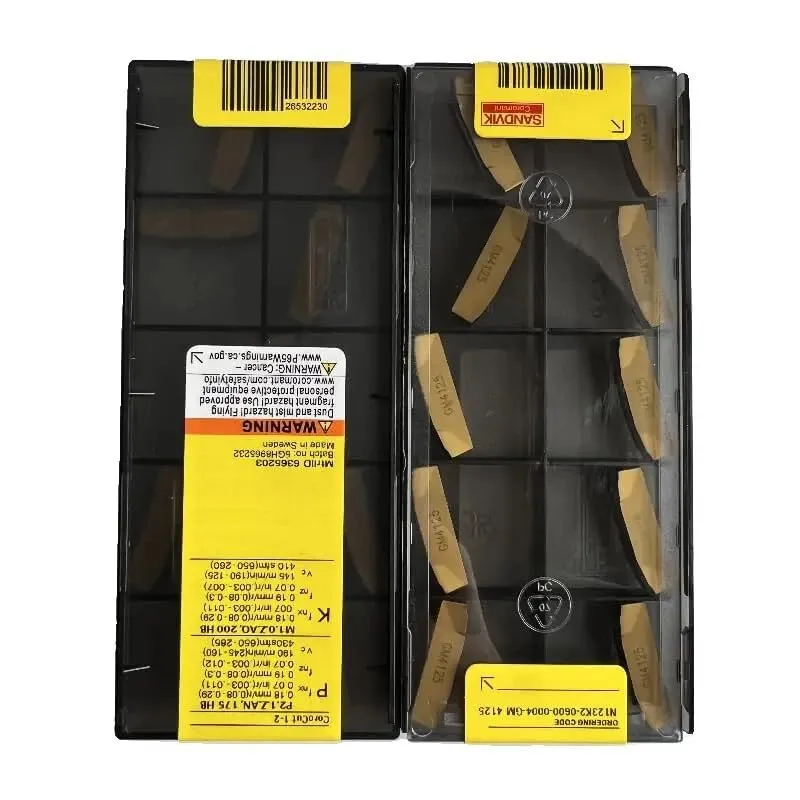 

Original SANDVIK / N123K2-0600-0004-GM 4125 / Hard alloy CNC Blade 10 Pcs