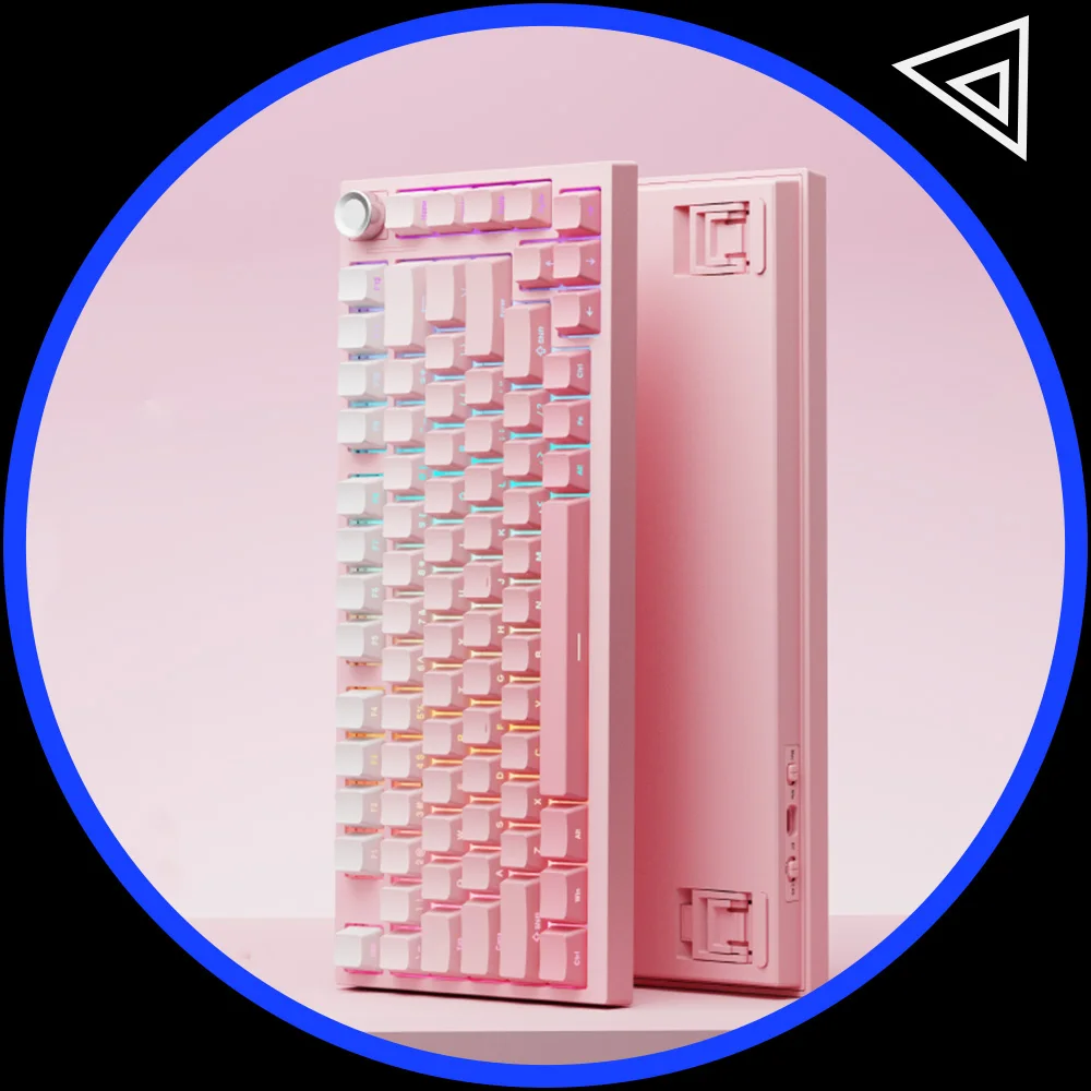 

EWEADN X75 Pro Mechanical Keyboard Tri Mode Wireless Keyboard Gasket RGB Hot Swap Keyboards with Screen Knob PC Accessories