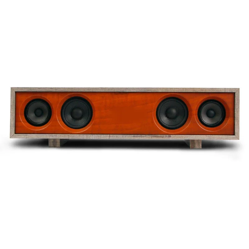 Bluetooth HI-FI Retro 2X15W Speaker wooden case with stand