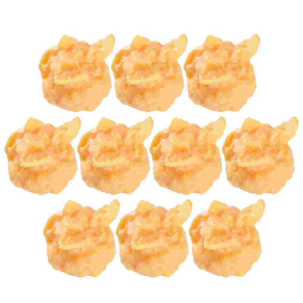 

10 Pcs 1.8cm Simulated Popcorn Model Mini Fake Faux Decorative Photo Props Realistic Shape Clear Texture Montessori Education