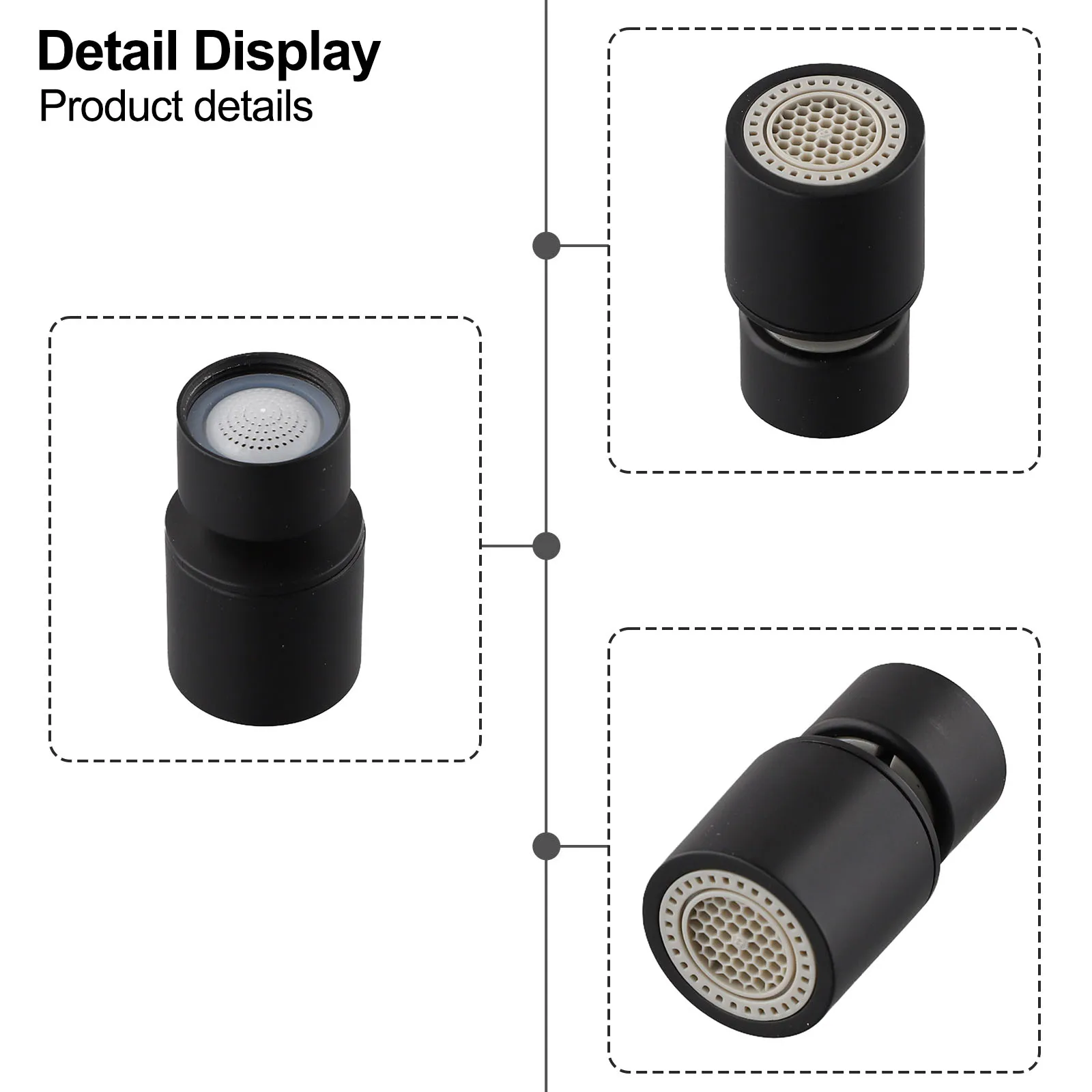 مهوية الصنبور، مهوية الصنبور الدوارة في اتجاهين مع تيار فقاعي ناعم ودش بخاخ قوي - توفر الماء والطاقة #2