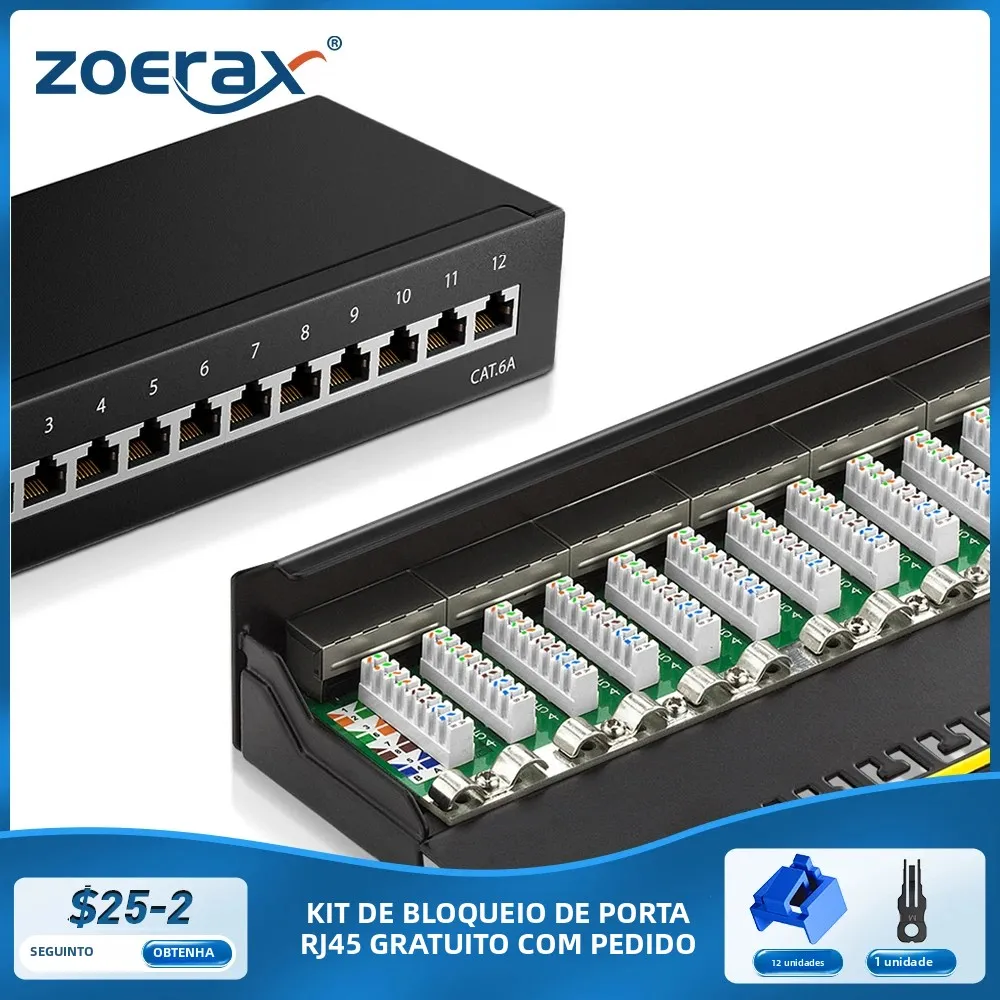 zoerax-10gbps-cat6a-パッチパネル-8-12-ポート-1u-デスクトップおよび壁掛け用シールド付き-rj45-ソケット-lan-ネットワーク設置ケーブル用