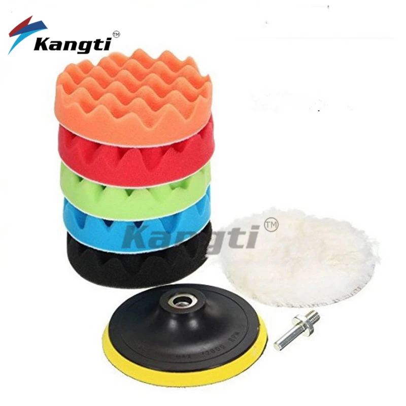 Car Polishing Sponge Pads Kit Foam Pad Buffer Kit Polishing Machine Wax Pads for Auto Motorcycle motor vehicle Removes Scratches