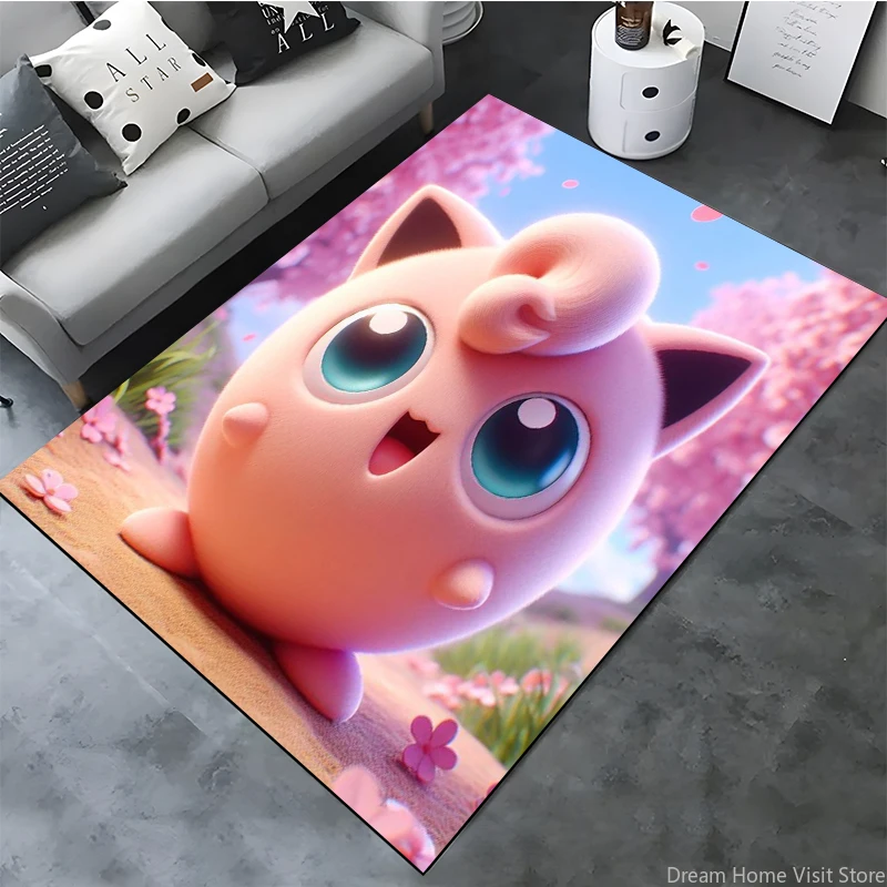 17 Sizes Pokemon Jigglypuff Printed Area Rugs Carpets For Home Living Room Children's Bedroom Decor Sofa Bathroom Floor Mat Gift