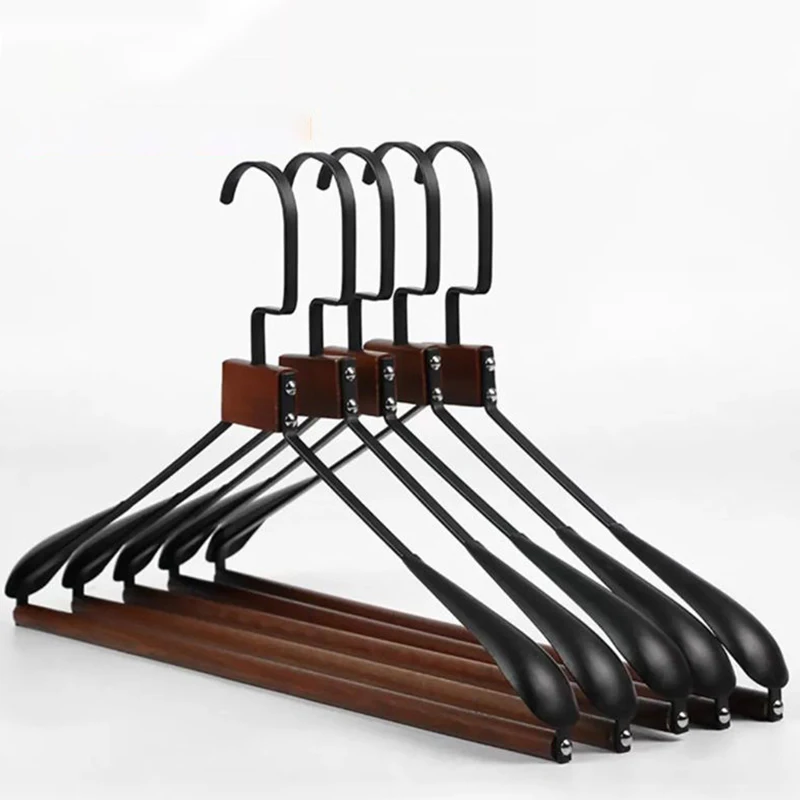 

42CM Metal Clothes Hanger Adult Suit Hanger Pant Organizer 5/10PC Stainless Steel Trousers Rack Closet space-saving ﻿