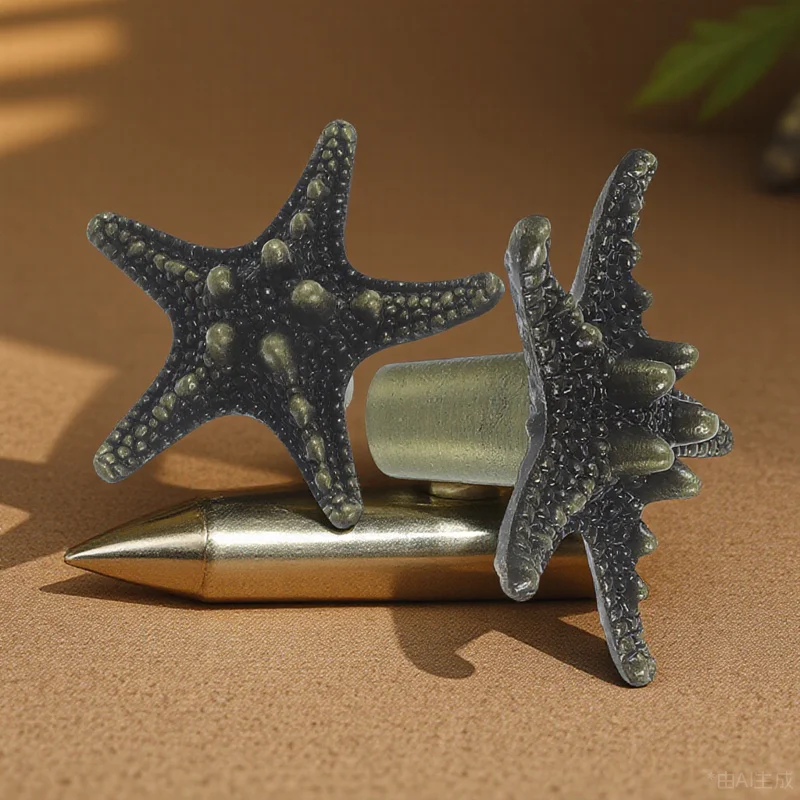 

2pcs Sea Shaped Knobs Zinc Alloy Drawer Drawer Knobs Handles for Cabinets Wardrobes Cupboards Furniture Hardware