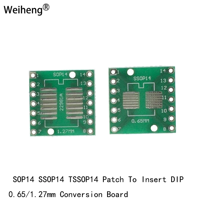 Adaptateur en ligne DIP 0.65/1.27mm, SOP14 SSOP14