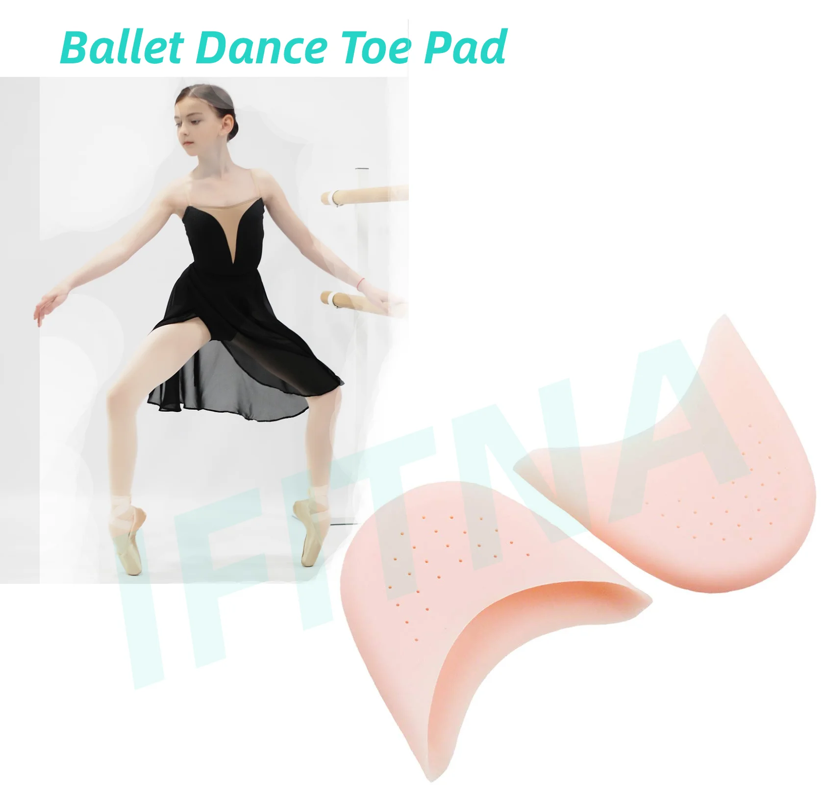 Soft Silicone Gel Pointe Ballet Dance Shoe Toe Pads Foot Care Tool Sole Toe Protector Breathable Hole Dancer Runner Insert