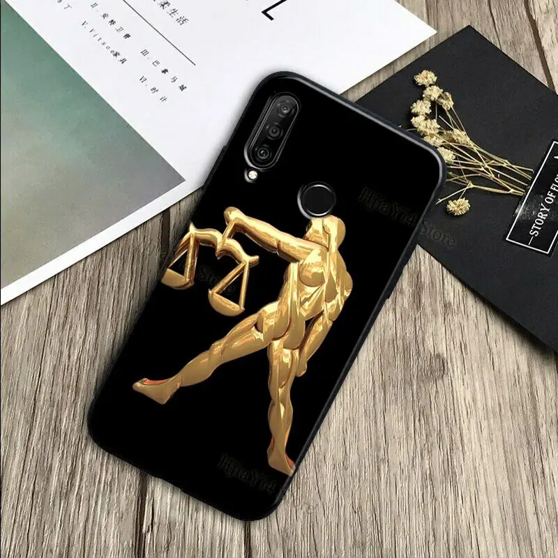 Zodiac Libra Balance Case For Huawei P40 Lite P20 P30 Pro P Smart Z 2019 Mate 20 Lite Nova 5T Honor 50 10i 8X 9X