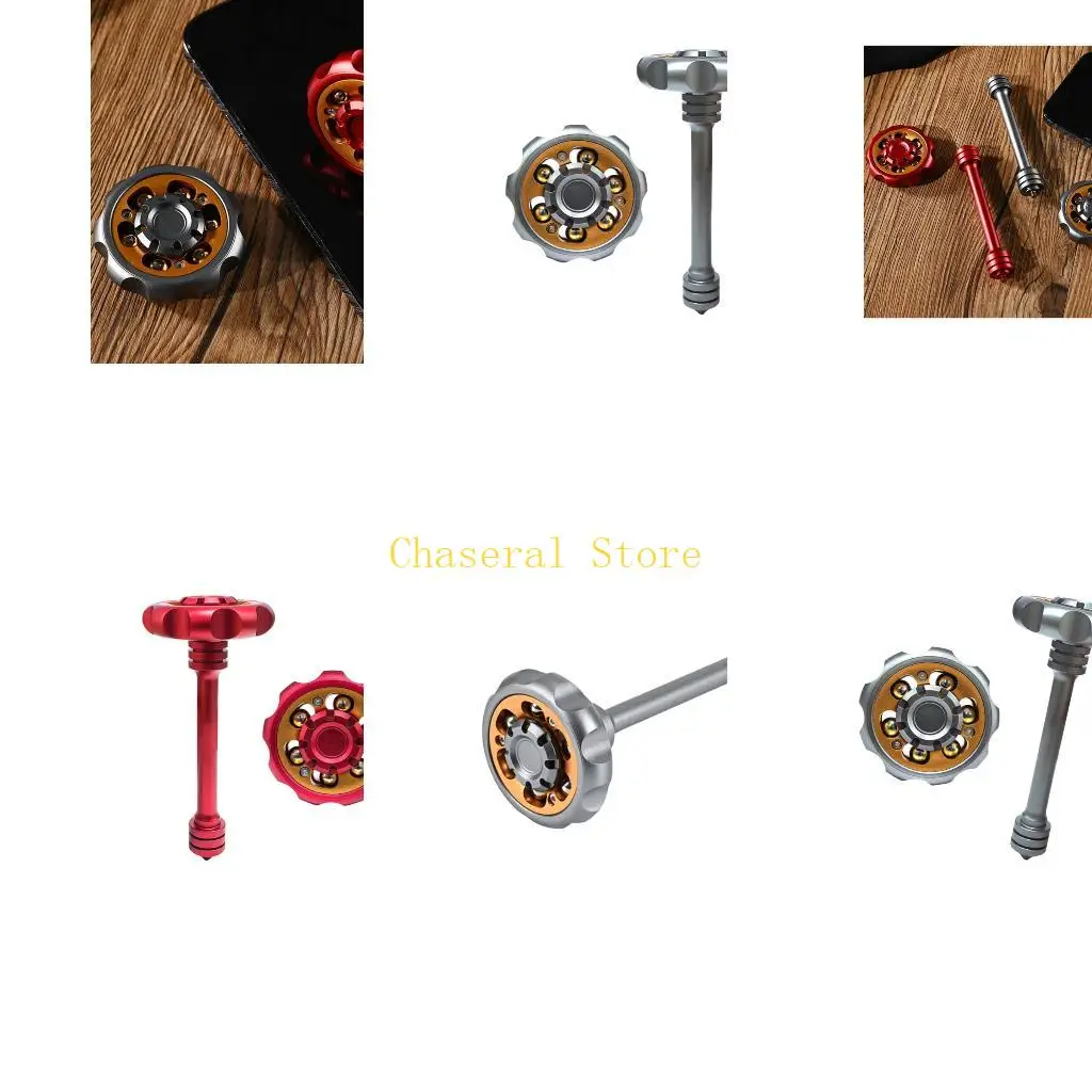 E7CE Conjuring Fiddle Spinner Combined Detachable Finger Toy With 6 Metal Globes For Ease And Concentration Transportable