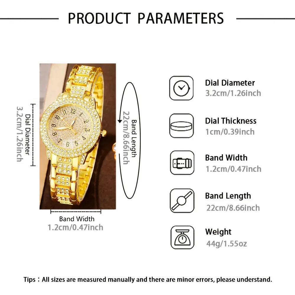 2pc women's watch accessory set is perfect for daily wear, parties, and romantic occasions
