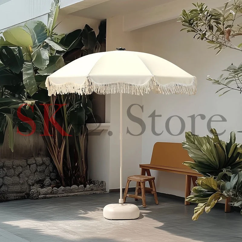 Tassel Umbrella Outdoor Parasol Beach Garden Courtyard Large Umbrella Stall Special Large Umbrella Advertising Sun