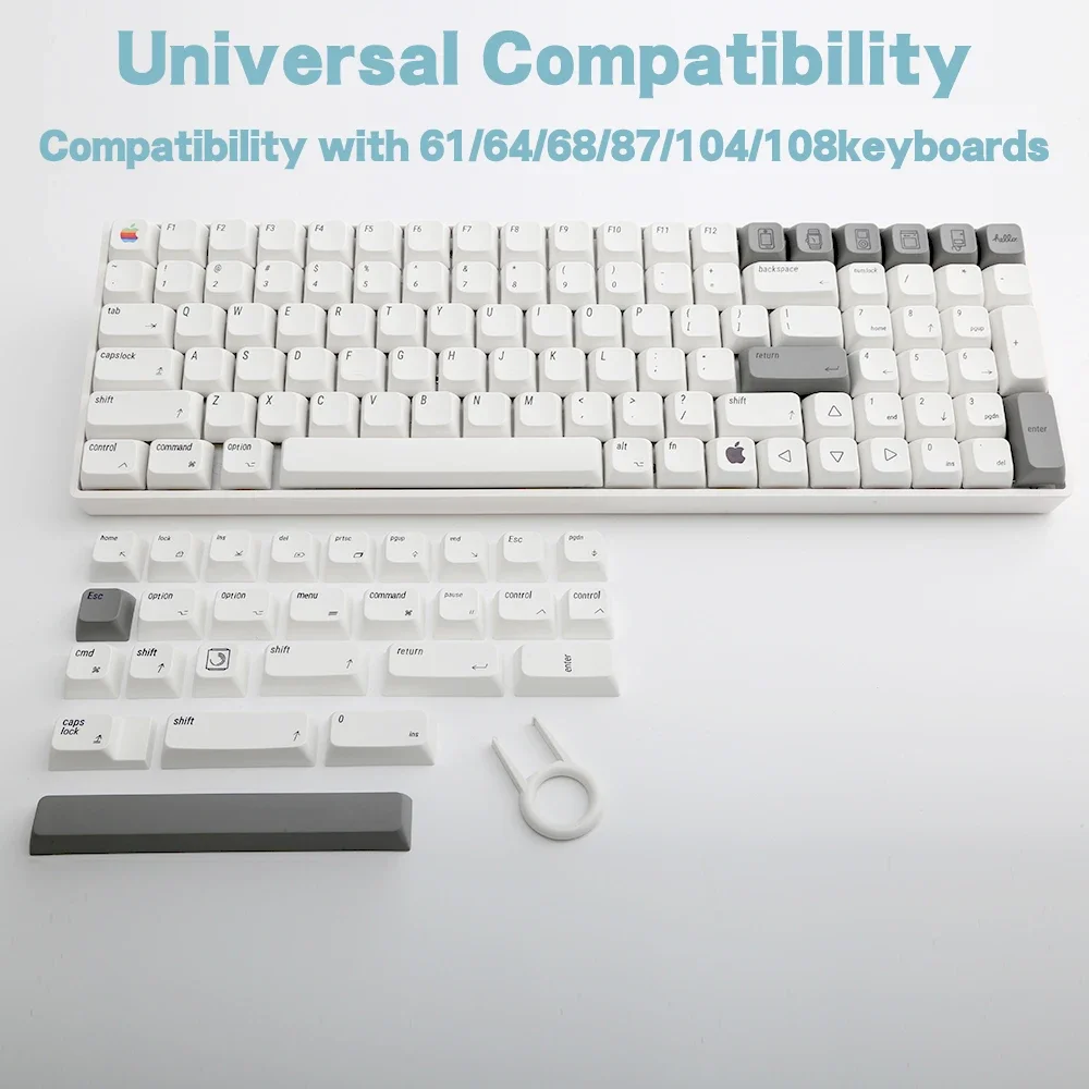 XDA PBT Keycaps Korean/Russian keycaps Keyboard cap Set for Apple MAC MX Keycap for DIY Custom Mechanical Keyboard cap