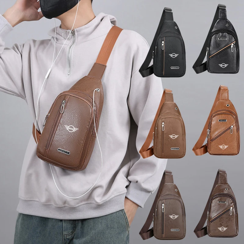 

Leisure Car Small Backpack One-shoulder Messenger Bag Chest Bag For MINI One Cooper JCW Countryman Clubman Cabrio Paceman Coupe