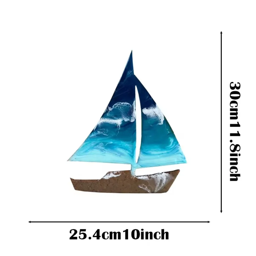 1pc Ocean-Inspired Metal Sailboat Wall Art - Decor for Kids' Rooms, Beach Homes, Home Gifts
